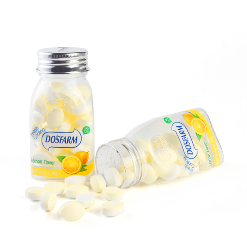 Binafsi Lebo ya Vitamini Mints OEM Vitamini C Lemon Flavour Afya Sukari Bila Mints Wauzaji wa jumla