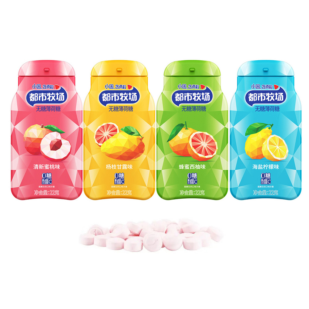 After Dinner Mints Vitamin Fresh Peach Flavor Sugar free Mints Candy OEM Service Wholesale  
