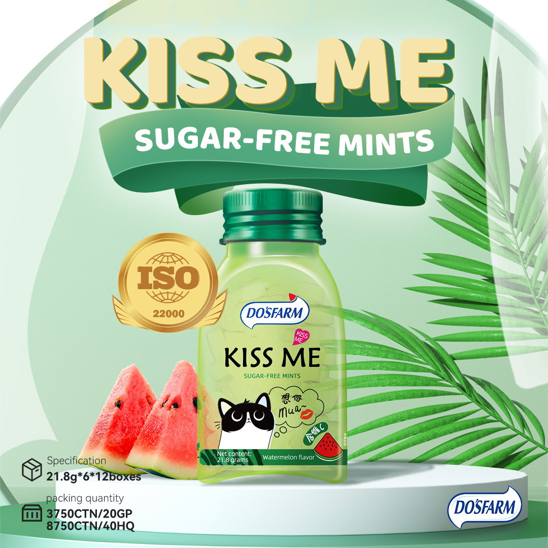 22g Vitamin C Heart Shape Sugar Free Mints Candy Aluminum Lid Health Candy Customizable Bottle Color