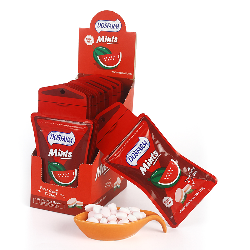 Meleni Flavor Mints Candy Manufacturer Bag Fa'aputu Vitamini C Sugar free Customized Mints