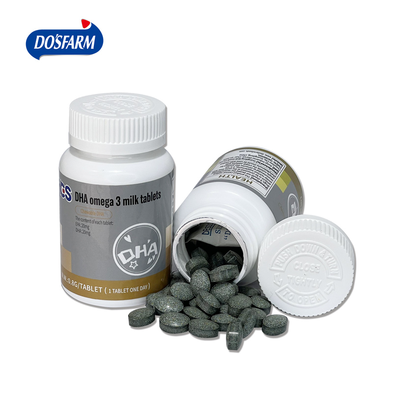 DHA Omega 3 Milk Tableta Supplements Ushqim Prodhuesi OEM Nutra Ceutical