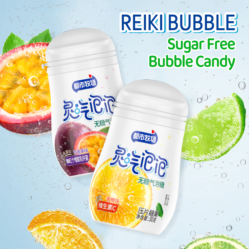 Fizzy Candy Supplier Customized Sugar-free Bubble Candy Mo Tagata Fa'atau oloa