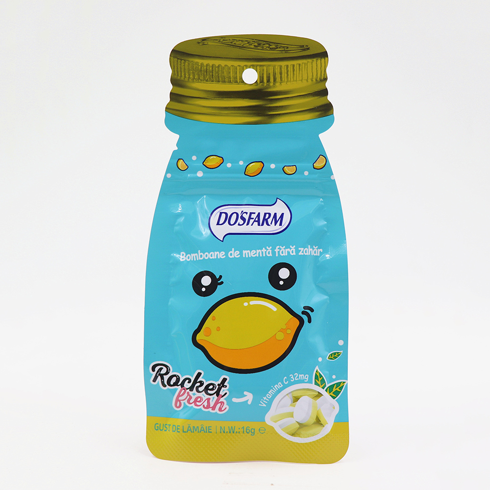 DOSFARM Caramelo de menta de fruta con sabor a limón personalizado con vitamina C...