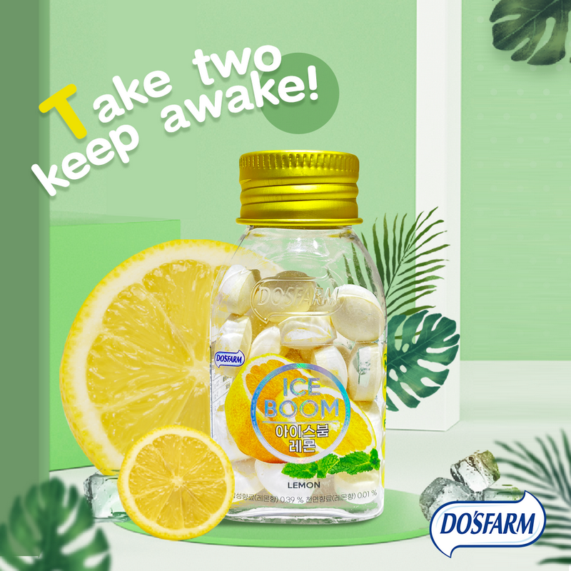 DOSFARM OEM Sugar-free Mint Candy Lemon Flavor Refreshing Healthy Mints For Wholesale