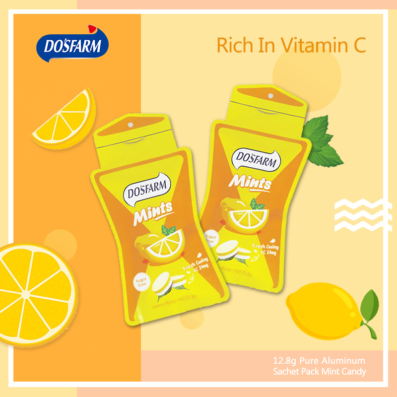 DOSFARM OEM Limon Nane Şekeri İnce Nane 0 Kalori 12.8g Toptan Satış için