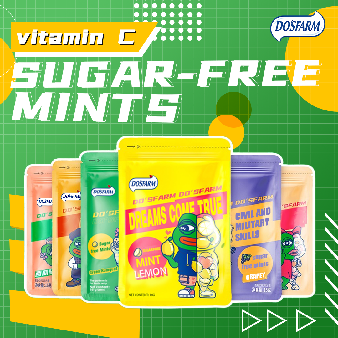 DOSFARM Custom Mints Ang Frog Sugar-free Mints Candy Mints Bulk Trader