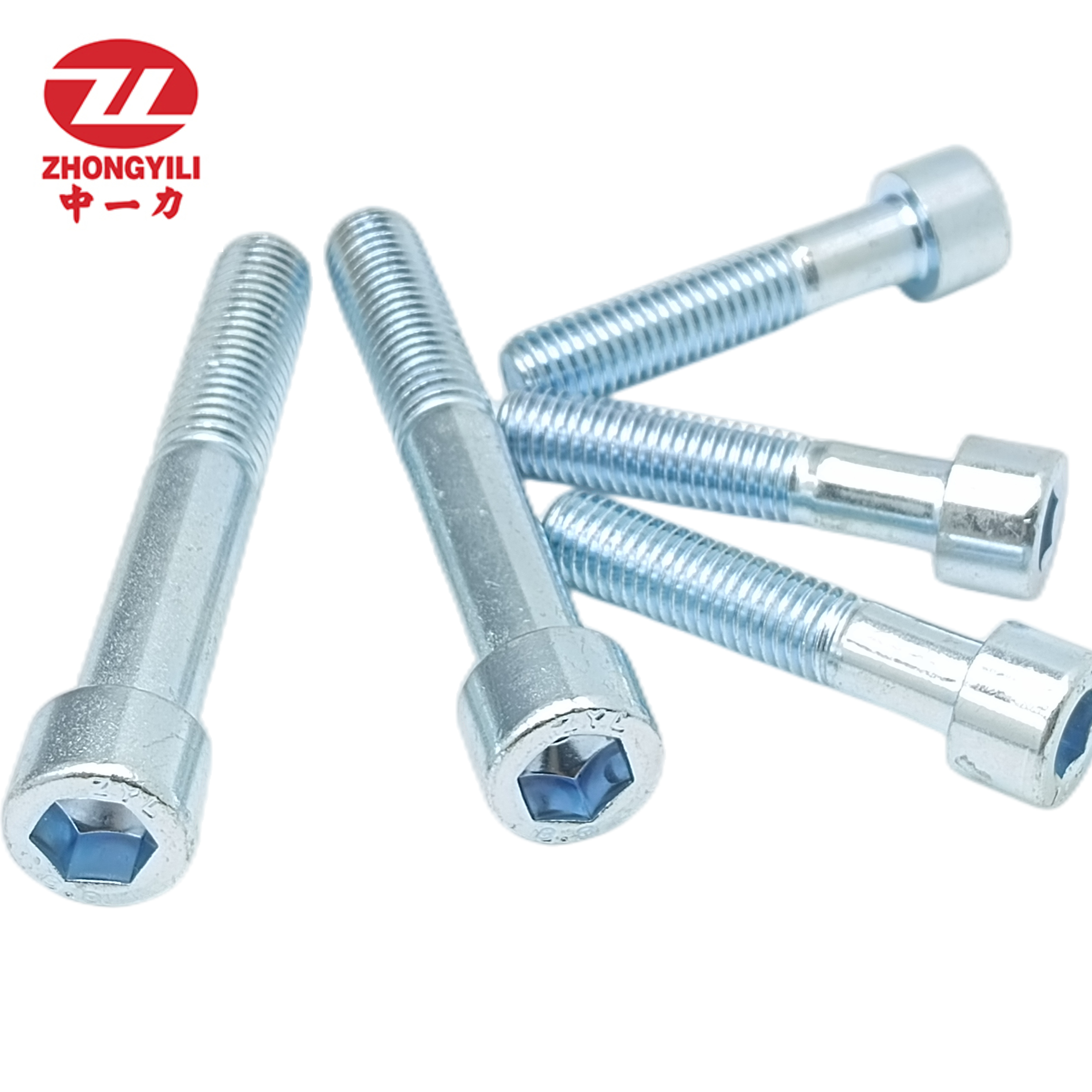 Zinc plated hex socket bolts screws full series
