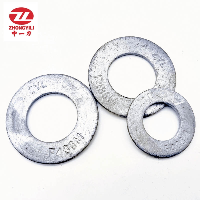High strength ASME B18.22.1F436 hot-dip galvanized flat washers are complete in size