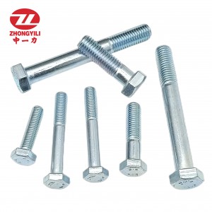 zinc plated high strength Hex bolts full series