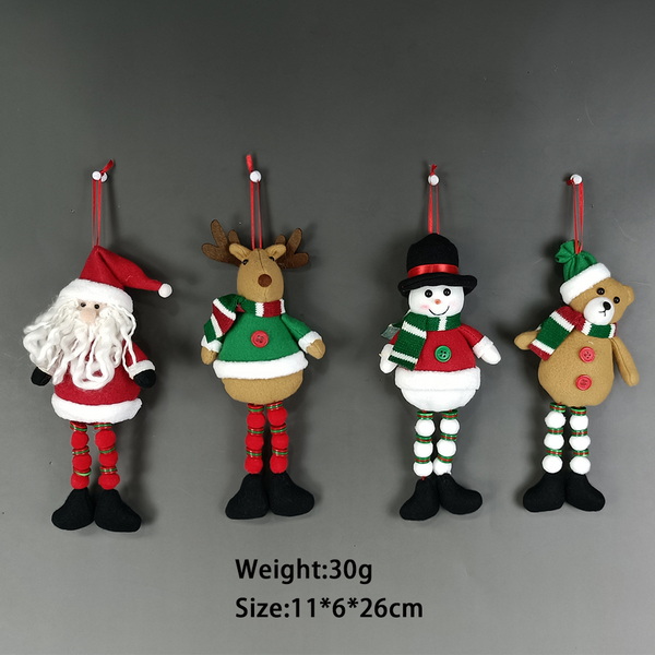 Christmas Santa Snowman Elk Doll For Hanging Decor
