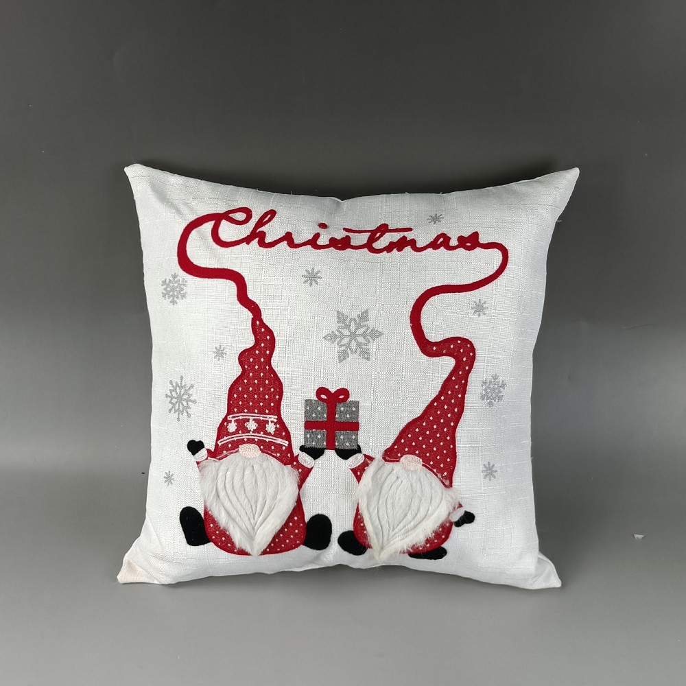 Cuscino gnomo bianco natalizio per la decorazione domestica