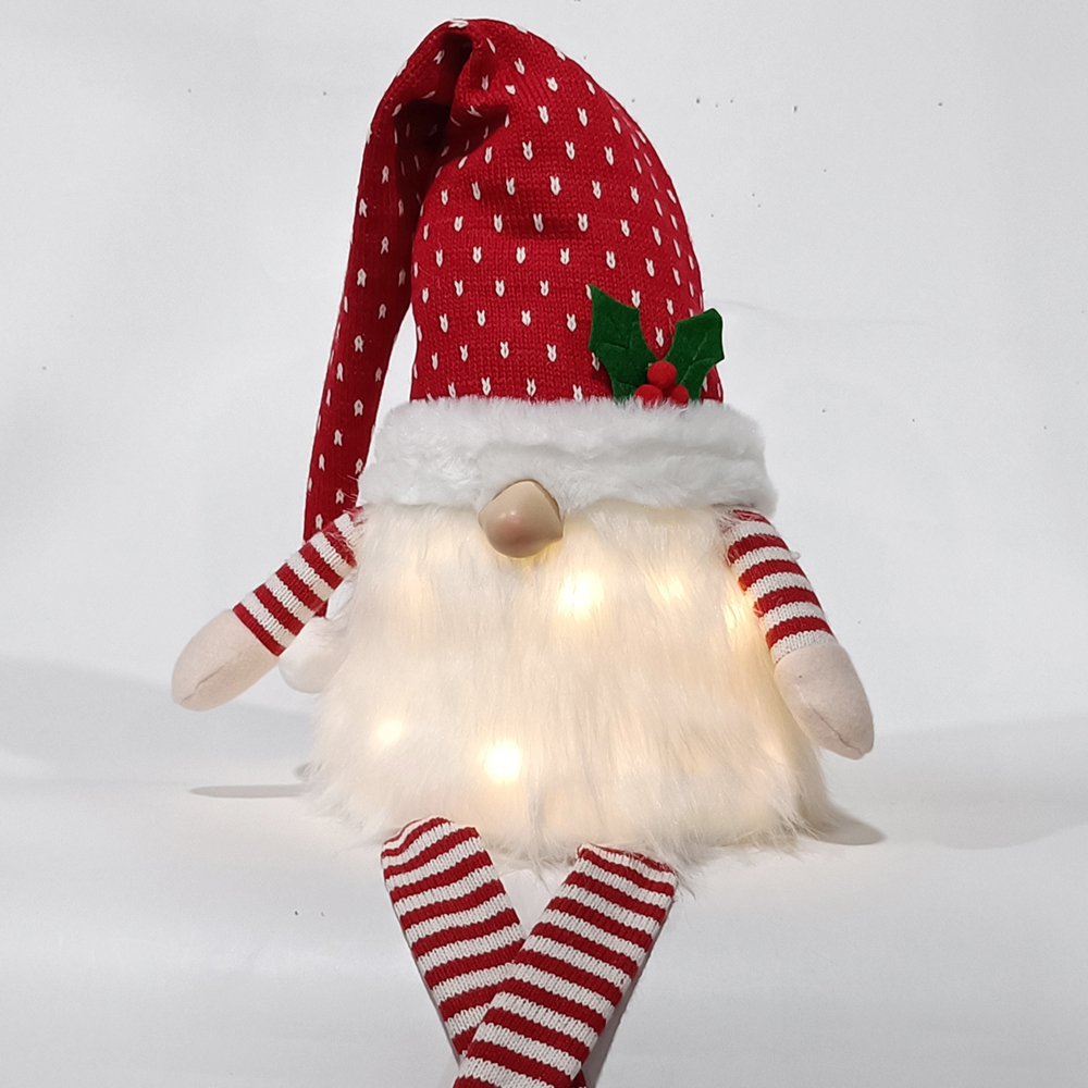 Led Long Legs Gnome Untuk Topper Pokok Krismas