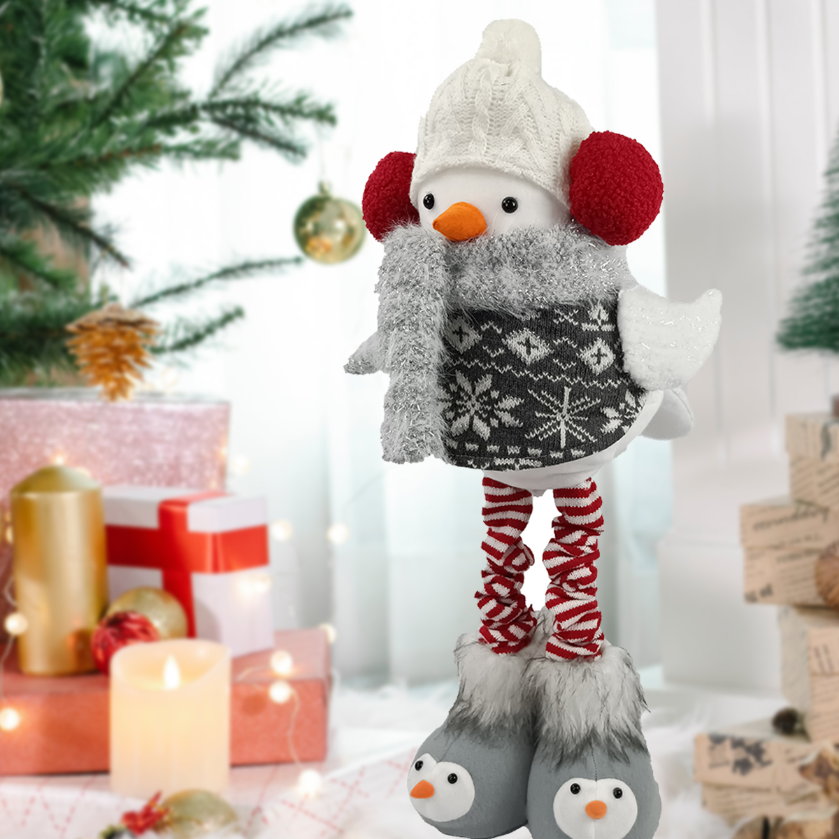 Christmas Bird Figurine Doll - Standi...