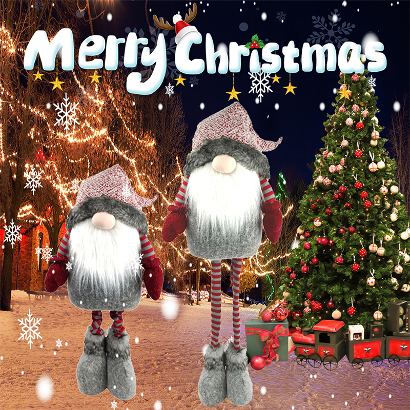 Christmas Plush Santa Gnome with Stretch Legs