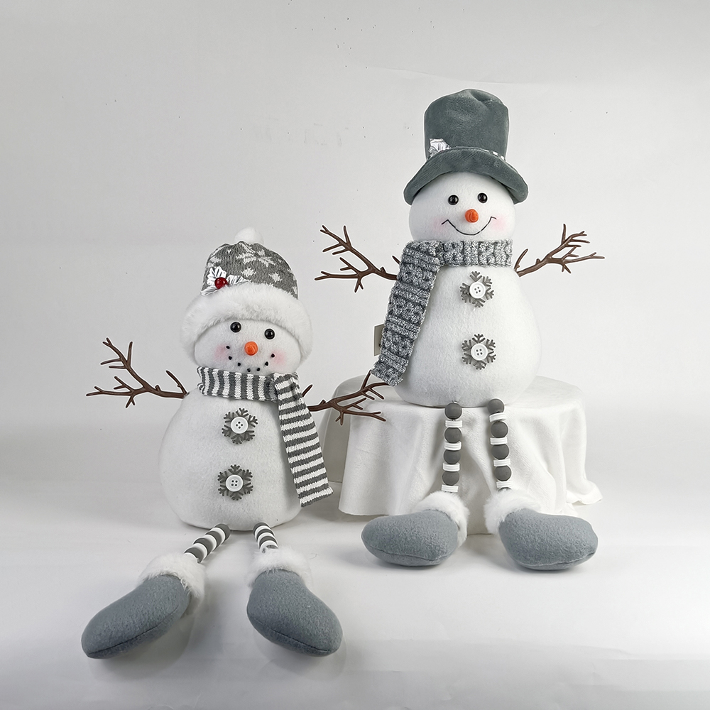 Figurine de bonhomme de neige de Noël personnalisée pour cadeau de vacances