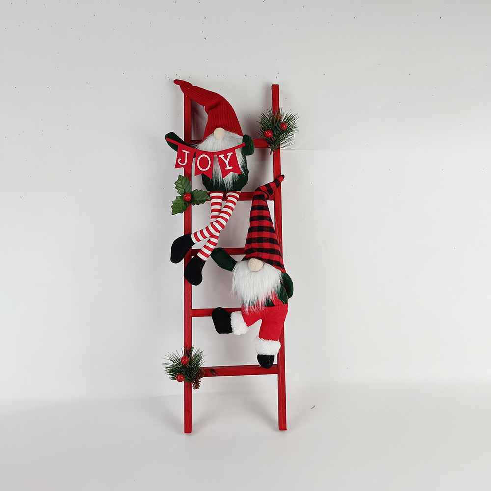Christmas Ladder Santa Gnome