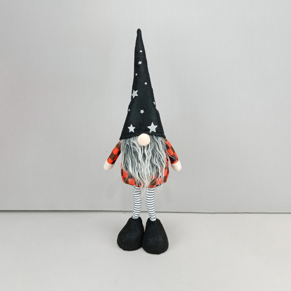 Support de gnome d'Halloween avec jambe extensible
