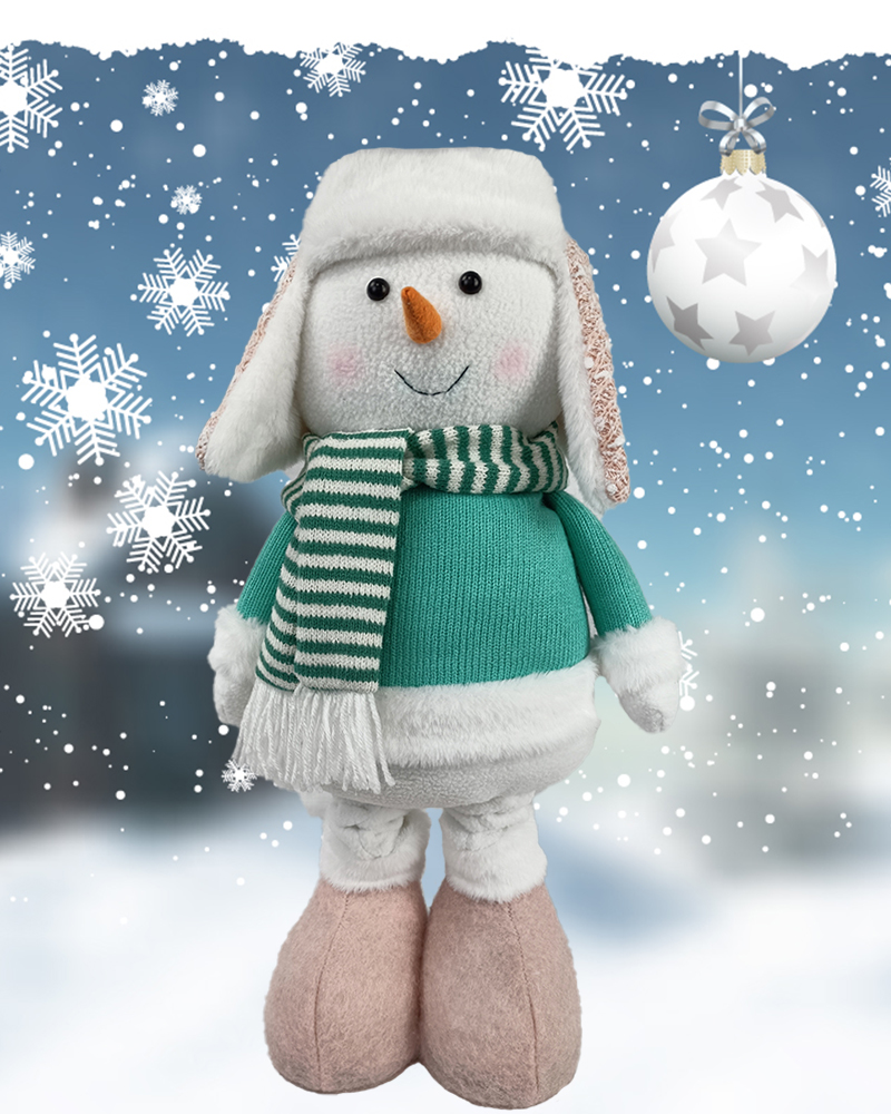 Poupée de bonhomme de neige debout de Noël, nouveau design festif