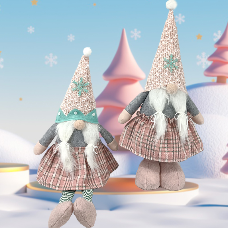Dekorasi Boneka Gnome Natal yang Meriah - Buatan Pabrik