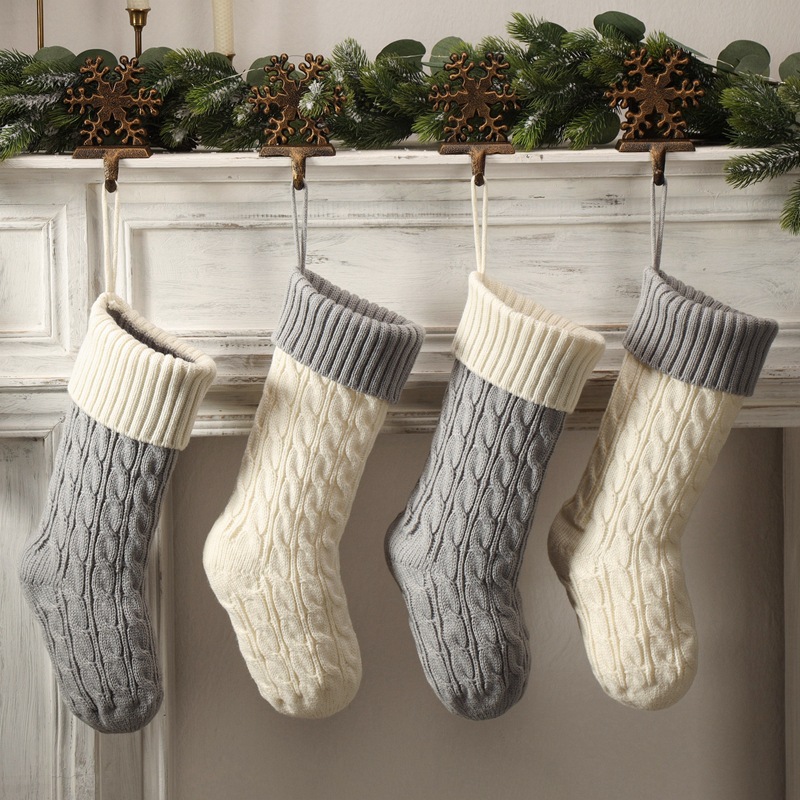 Large Cable Knit 18 Christmas Stockings