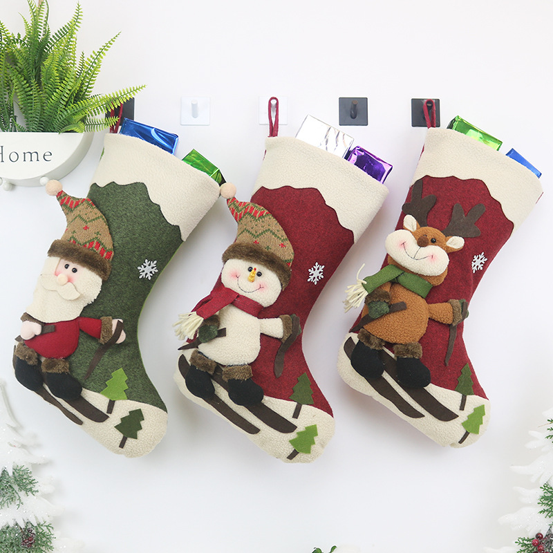 Özel Tasarım Şömine Asılı Noel Bebek Çorabı
