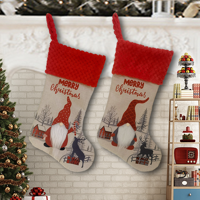European Christmas Socks & Faceless Doll