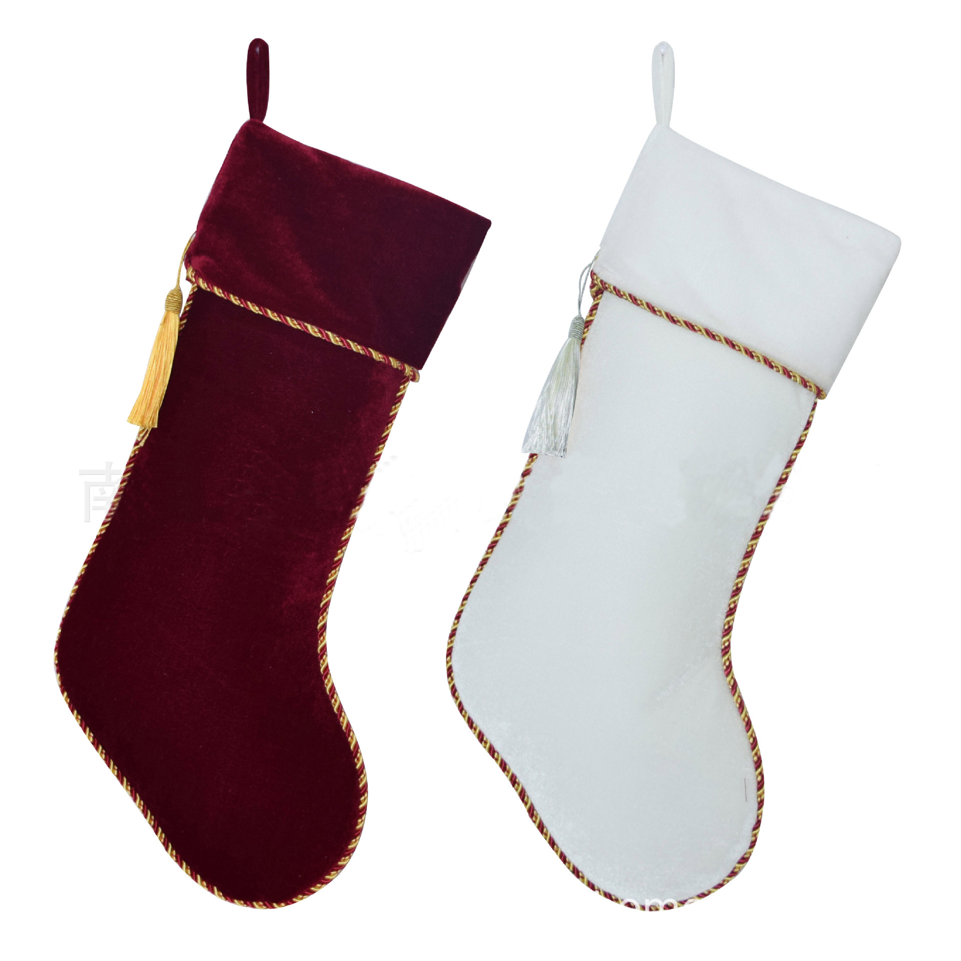 Wholesale Personalized Blank Quilt Velvet Christmas Stocking