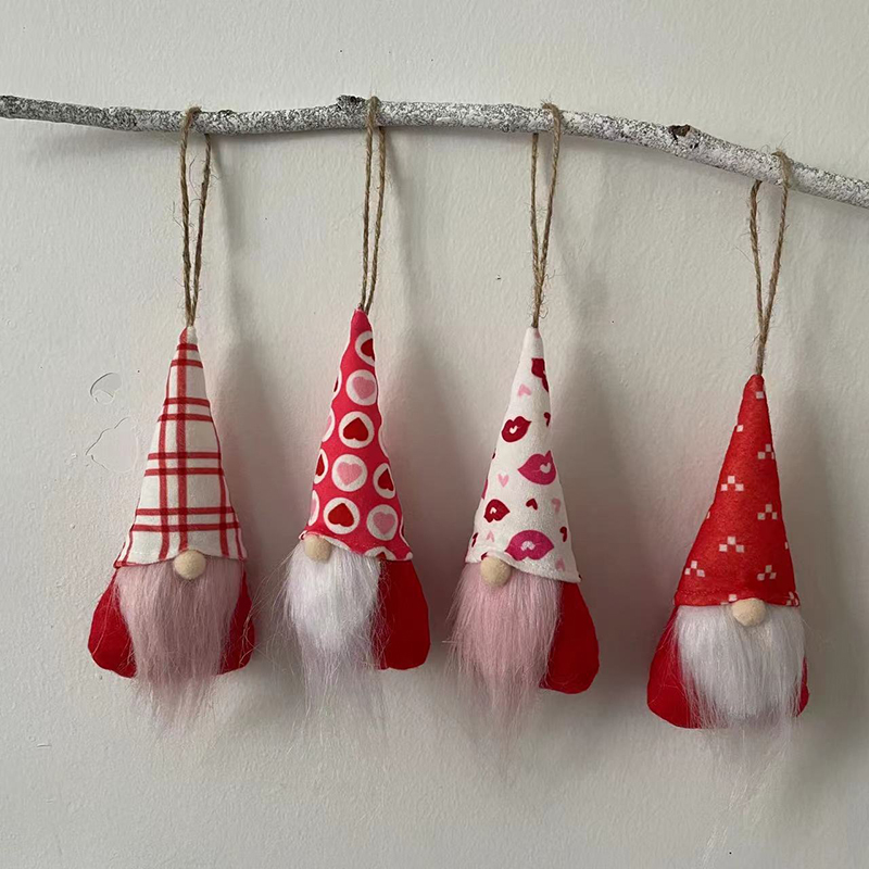 Valentine's Day Plush Dolls and Heart Hanging Ornaments
