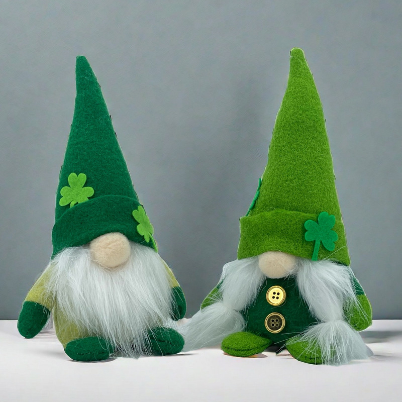 Cute Green Shamrock Dwarf Doll for St. Patrick's Day