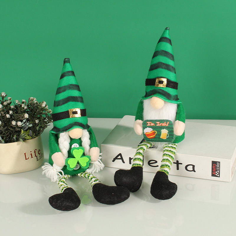 Handmade St. Patrick's Day Gnomes Plush Doll
