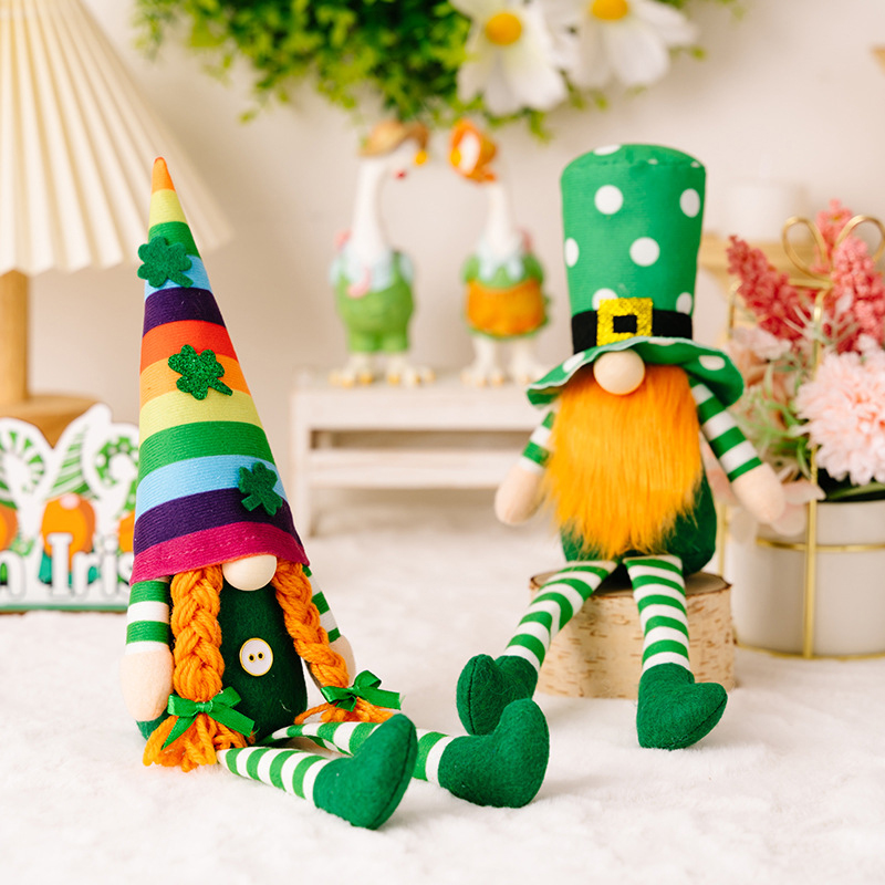 Boneka Tanpa Wajah Hari Gnome St Patricks yang Mewah