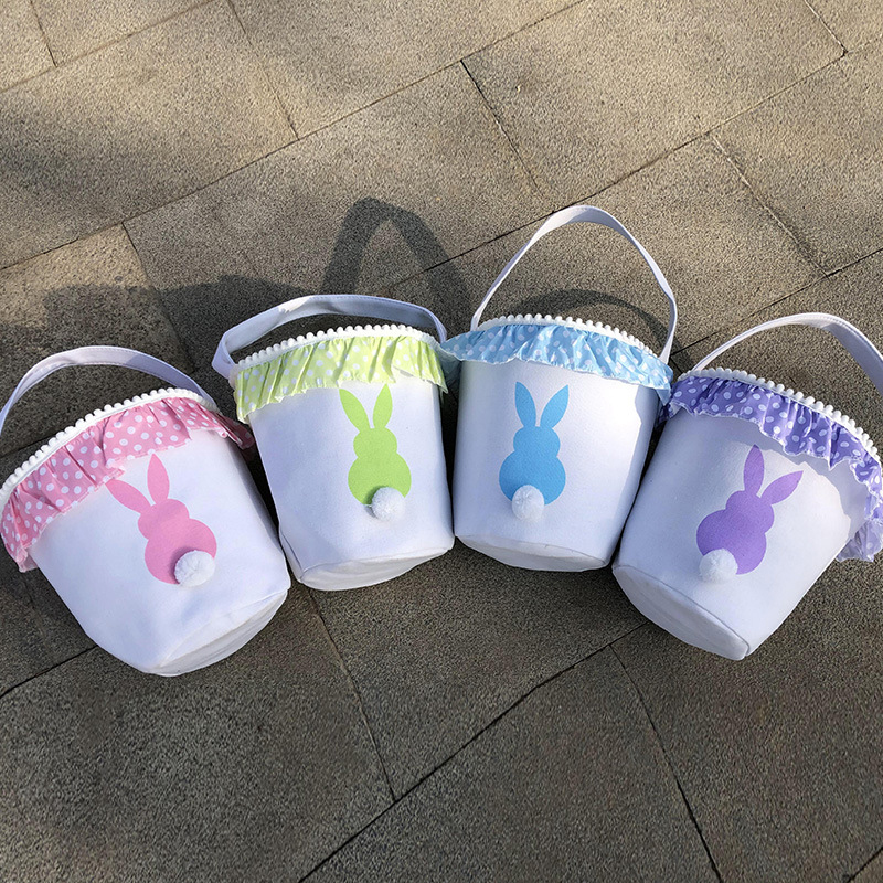 Sublimation Easter Bunny Bucket with Lacework Gift Bag