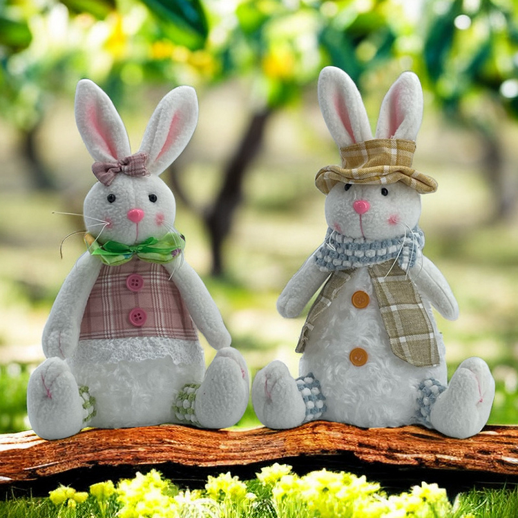 Brinquedo artesanal de tecido de coelho coelhinho da Páscoa - Venda imperdível!