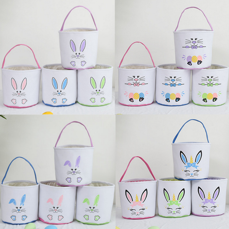 Easter basket Happy Cotton Buckets Gift Bag