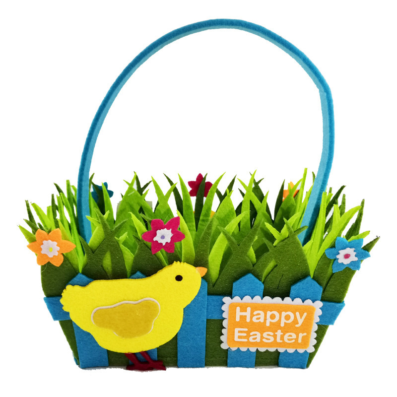 3D Cloth Easter Basket with Adorable Pattern - Hot Item!