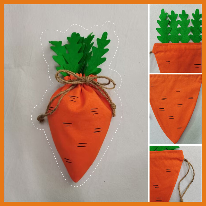 Jumbo Carrot-Shaped Easter Bags - Perfect for Your Party!