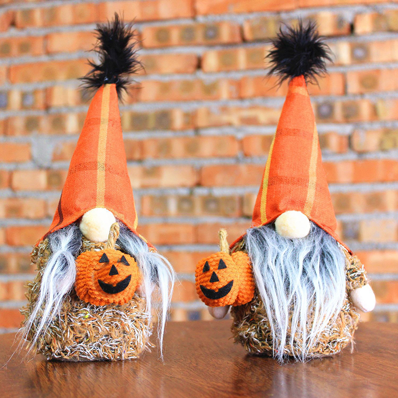 Adorable poupée citrouille gobelins d'Halloween - Nouvelle décoration amusante