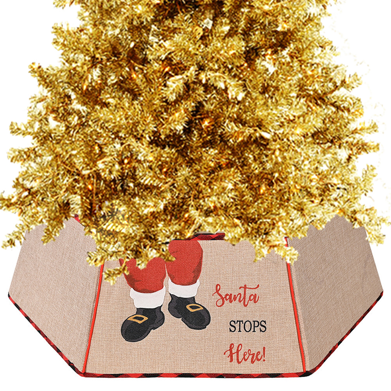 حامل طوق بغطاء قاعدة شجرة عيد الميلاد ثلاثي الأبعاد - ديكور احتفالي