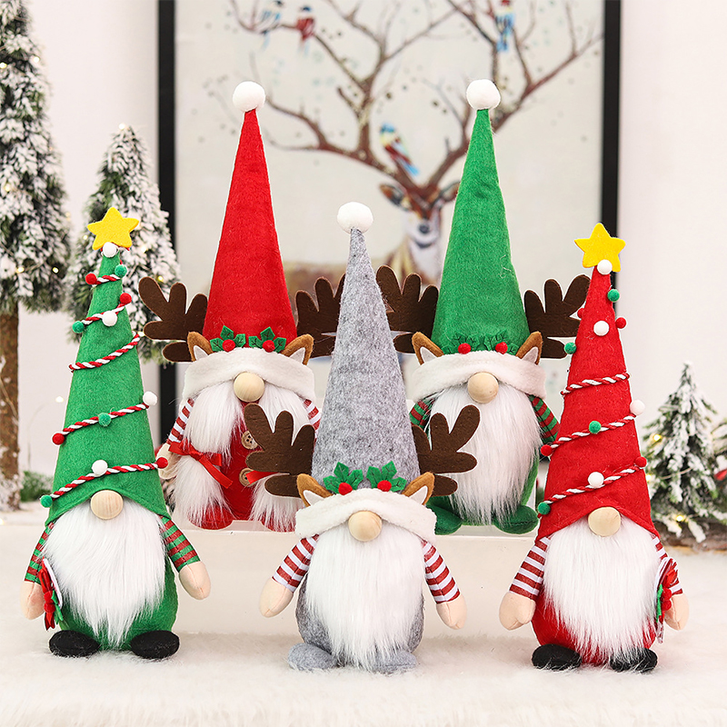Topi Rusa Gnome Natal Kustom yang Lucu