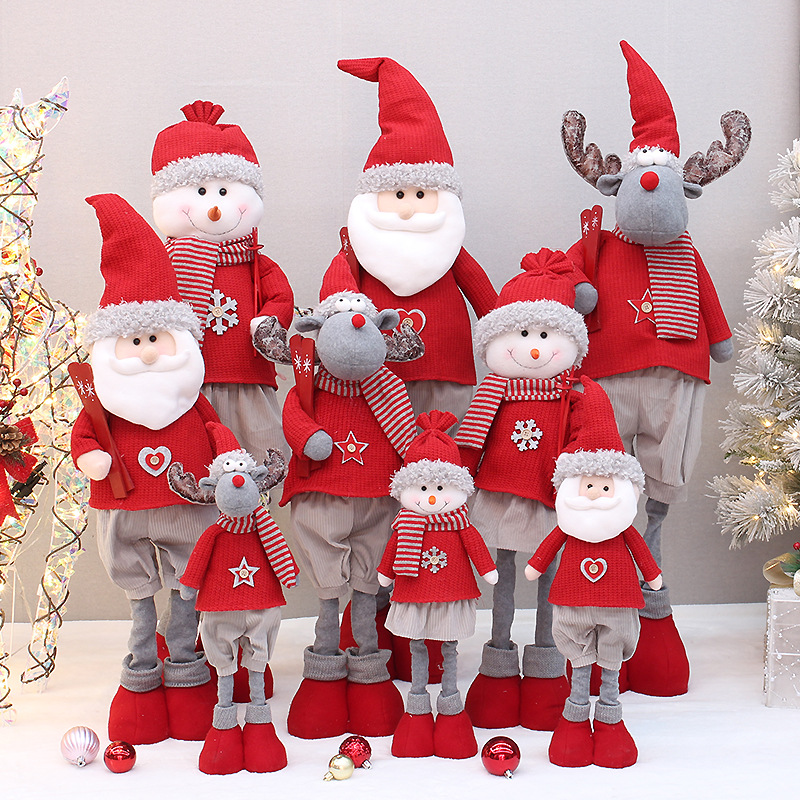 Mutlu Noeller Ayakta Noel Baba Peluş Oyuncak - Şenlikli Tatil Hediyesi