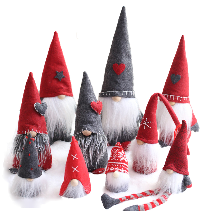 Borong Buatan Tangan Plush Navidad Gnome - Diskaun Pukal