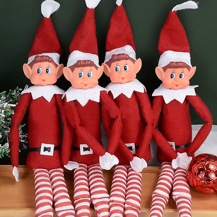 Poupée Elfes en résine fabriquée à la main Gnomes de Noël - Décor festif