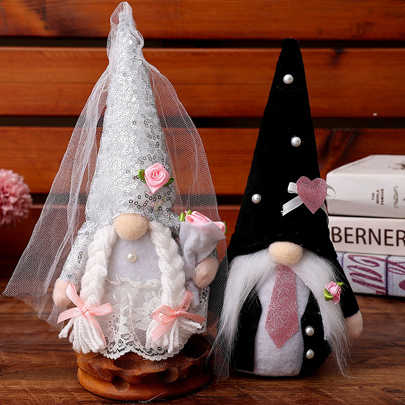 Peluş Düğün Gnome Rudolph Bebeği - Her Durum için Mükemmel