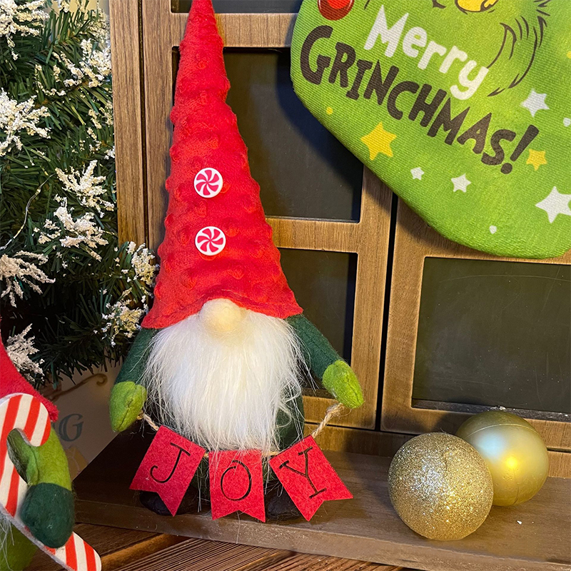 Búp bê Gnome không mặt bằng vải nhung sang trọng dành cho Giáng sinh - Số lượng có hạn!