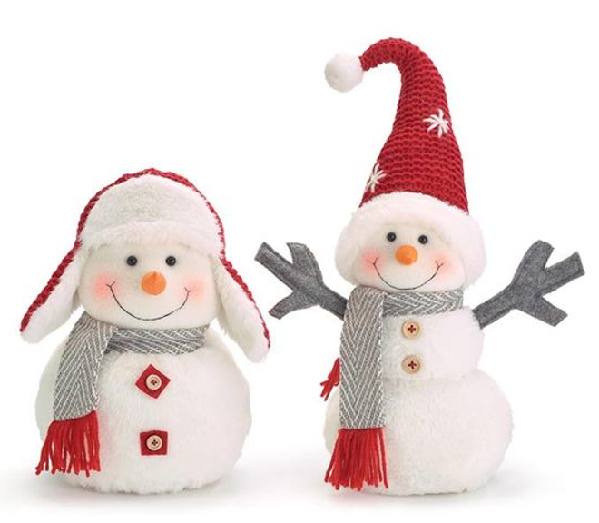 Estatuetas de mesa de boneco de neve de inverno - decoração de boneca festiva
