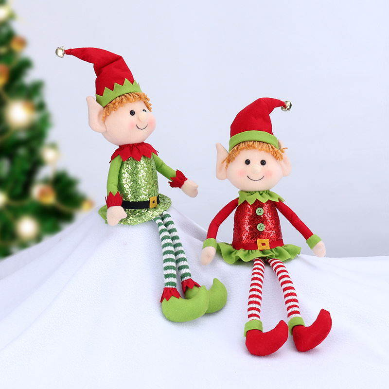 Świąteczne lalki elfy z pluszowymi nogami - idealne dla chłopców i dziewcząt