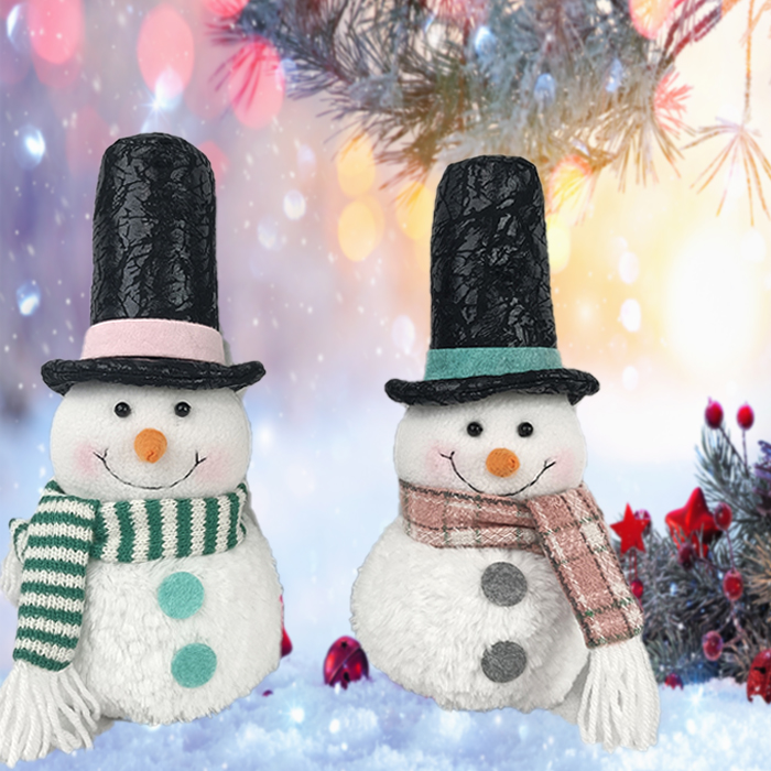 Adorable poupée de bonhomme de neige de Noël personnalisée - Cadeau parfait !