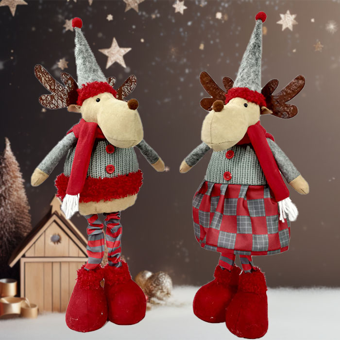 Wholesale Standing Christmas Stuffed Elk Decoration