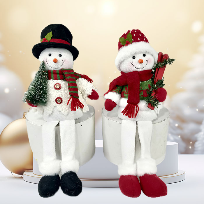 Wholesale Custom New Snowman Plush Sitting Doll
