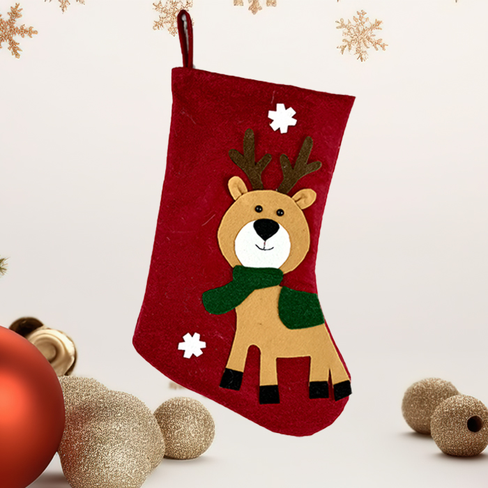 Özelleştirilmiş Ren Geyiği Noel Keçe Çorapları